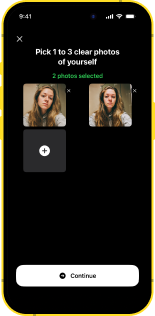 Upload your selfies