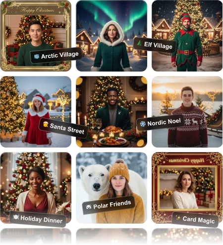 Explore a variety of templates for your Christmas photos