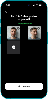Upload your selfies