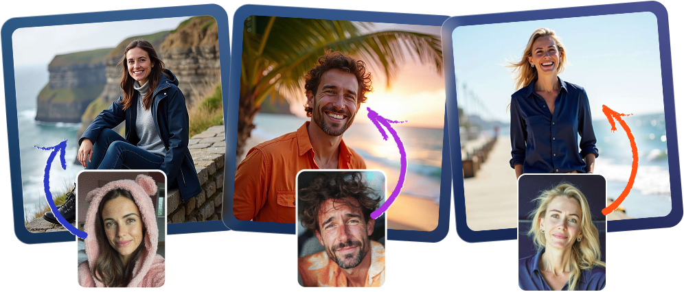 Generate AI Facebook portraits