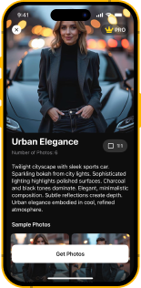 Select a photoshoot style for your photo