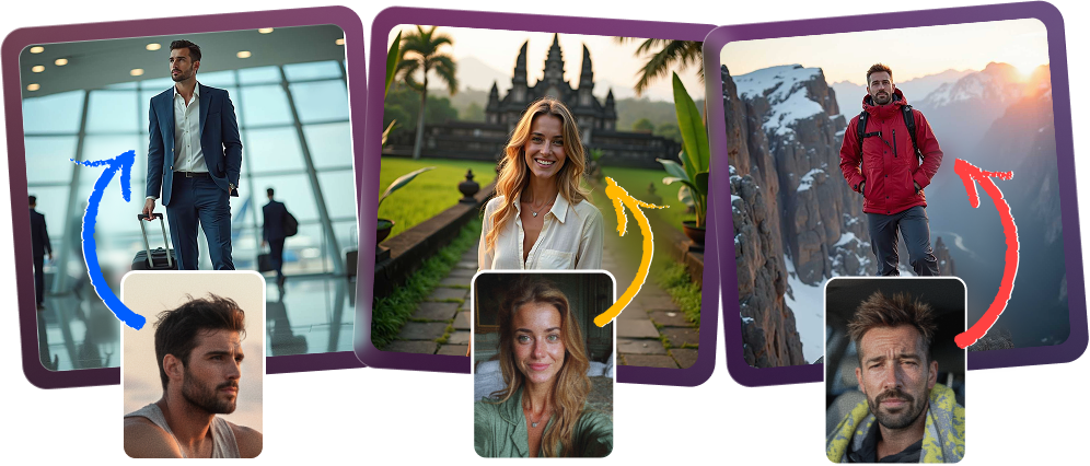Generate AI travel portraits