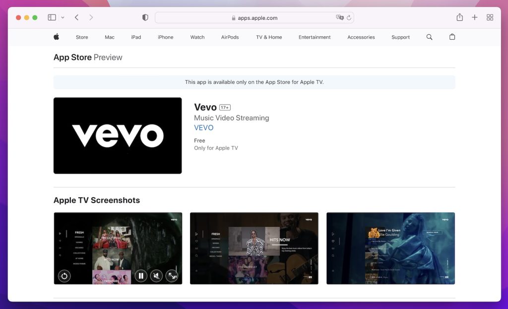 Vevo app