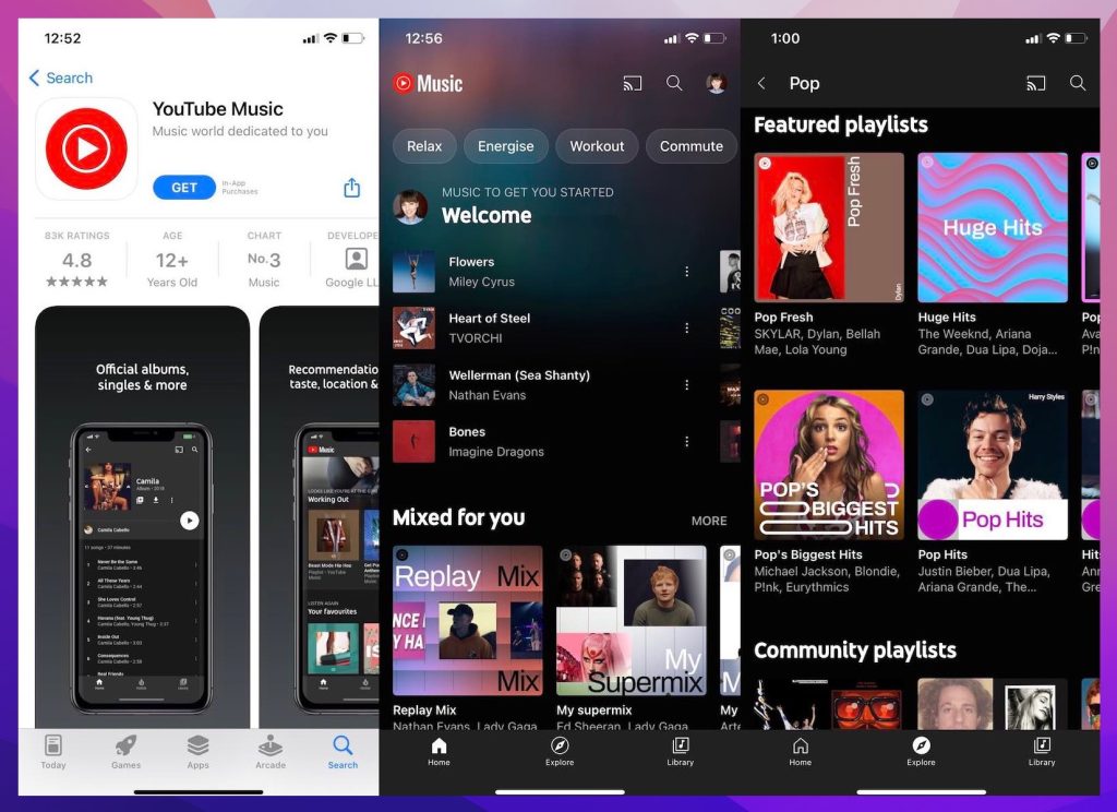 YouTube Music app
