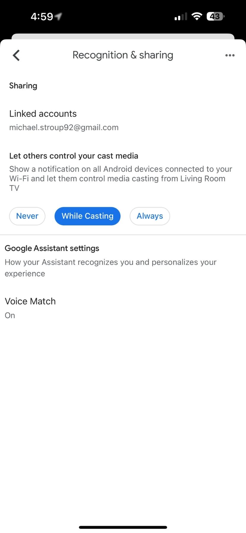 Choose Guest Mood Screenshots of Google Home