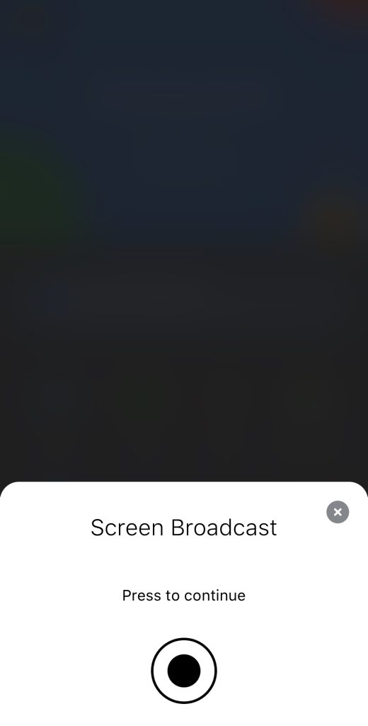 Tap on the Screen Broadcast button in Chromecaster Tap on the Screen Broadcast button in Chromecaster