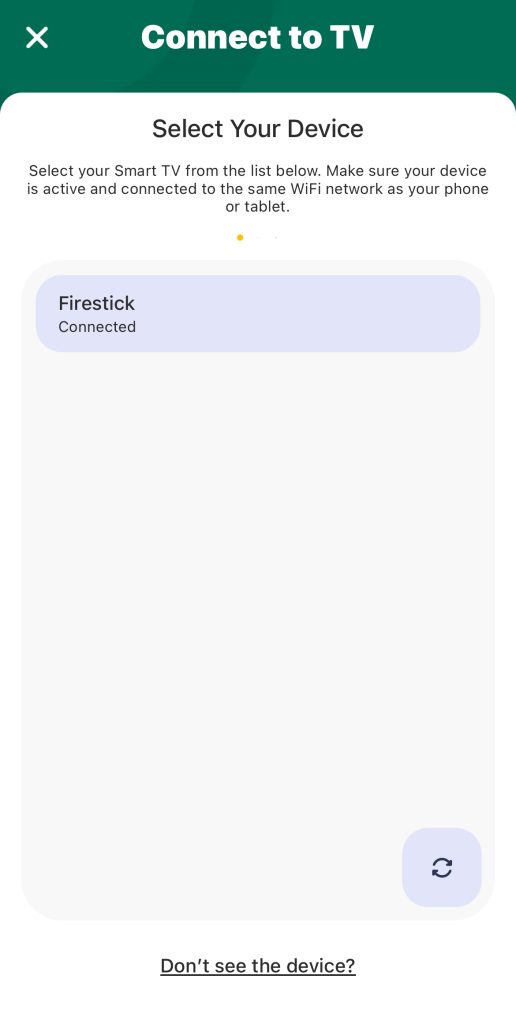 Connecting Screen Mirroring・Smart View TV to Firestick