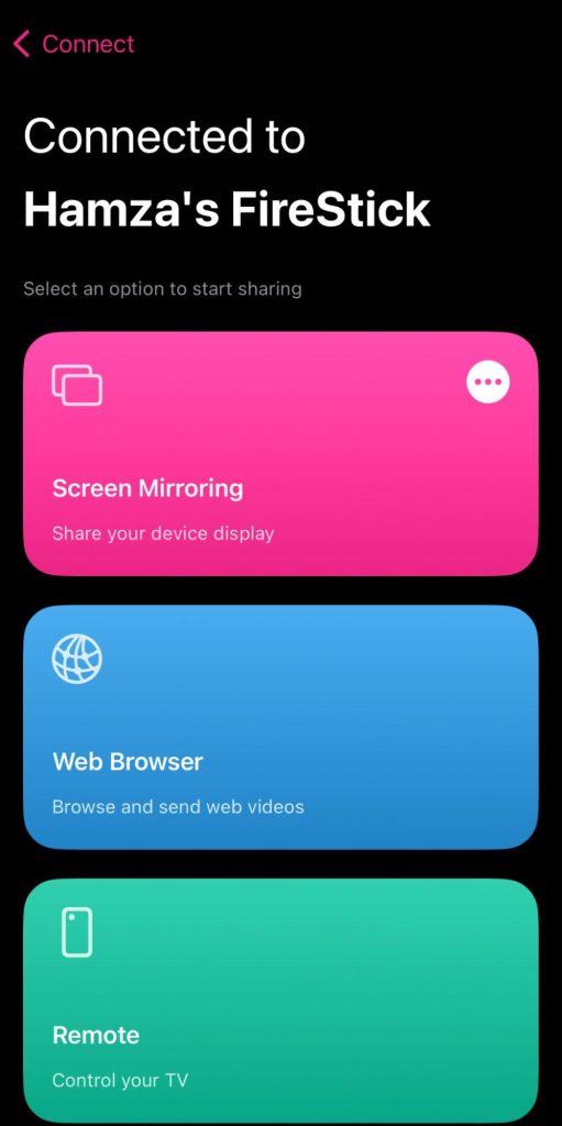 The main dashboard of the Replica app