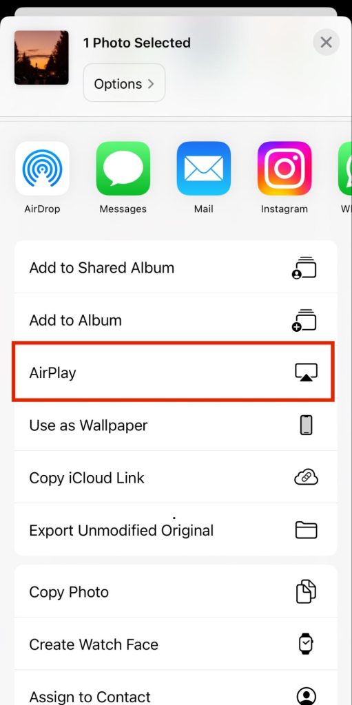 AirPlay button on iPhone AirPlay button on iPhone