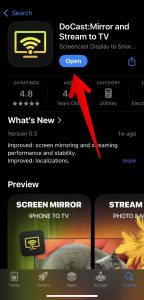 Download DoCast on your iPhone and open it Download DoCast on your iPhone and open it
