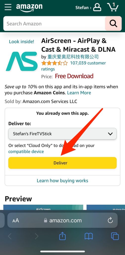 Download AirScreen on your Firestick Download AirScreen on your Firestick