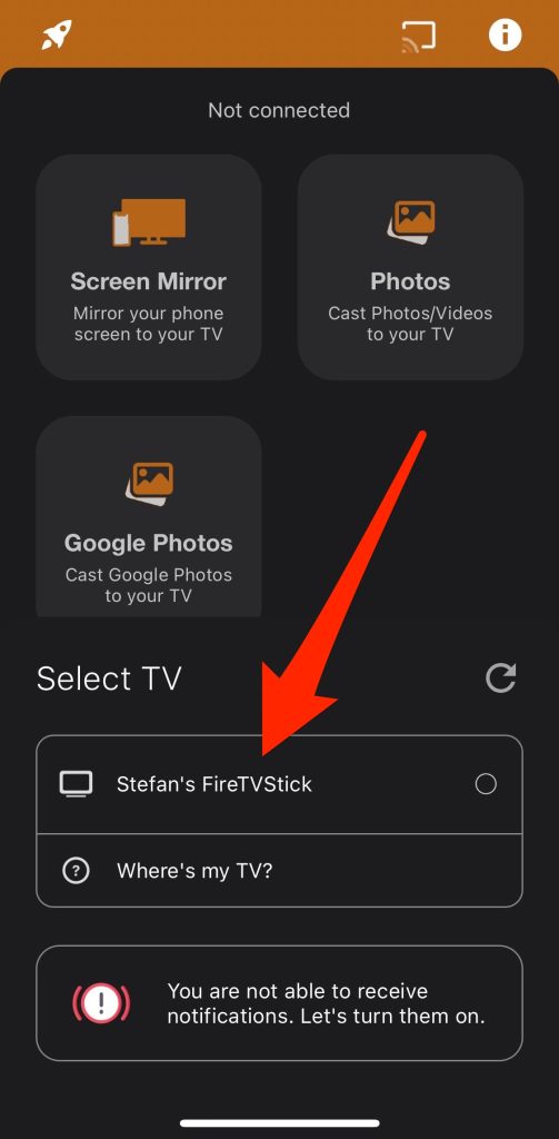 Tap on your Firestick to start mirroring via Screen Mirroring for Fire TV Tap on your Firestick to start mirroring via Screen Mirroring for Fire TV