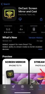 Find DoCast on the App Store and download it