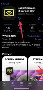 Download DoCast from the App Store and open it