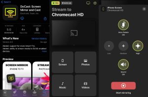 Stream and mirror the screen of your iPhone with DoCast