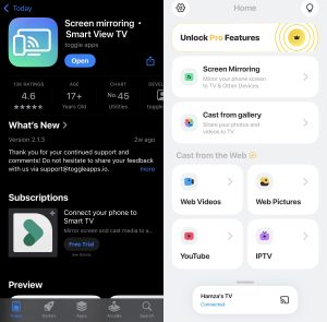 Screen Mirroring Smart View TV on the iPhone