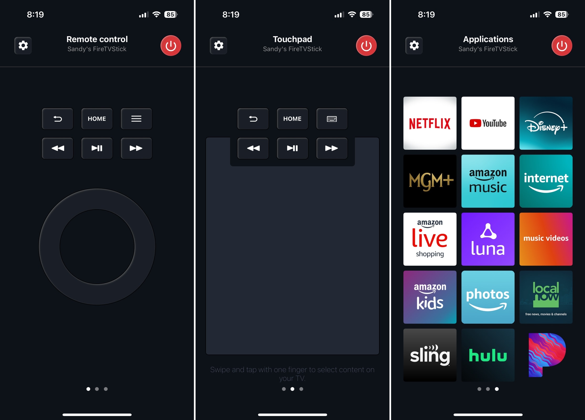 Universal TV Remote app on the iPhone Universal TV Remote app on the iPhone