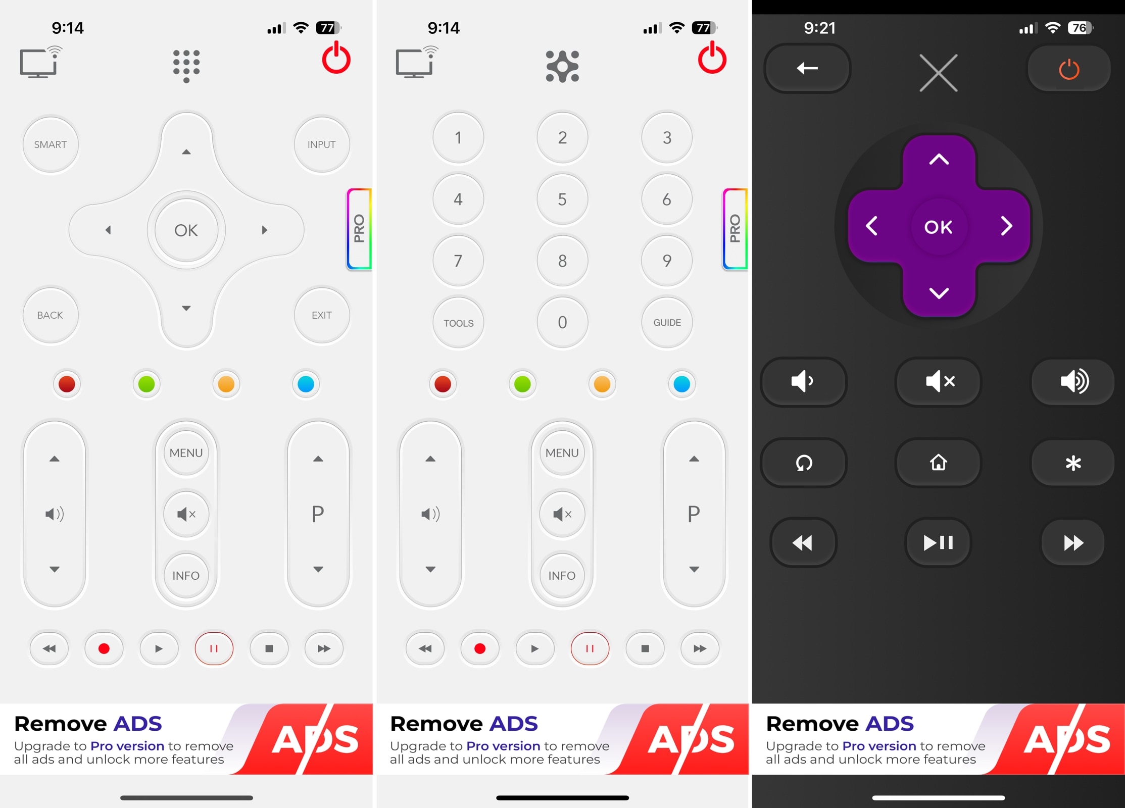 Universal Remote TV Smart app on the iPhone Universal Remote TV Smart app on the iPhone