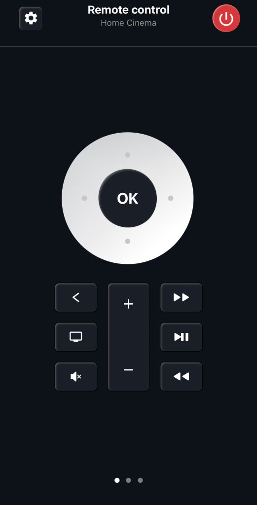 Universal TV Remote app on iOS