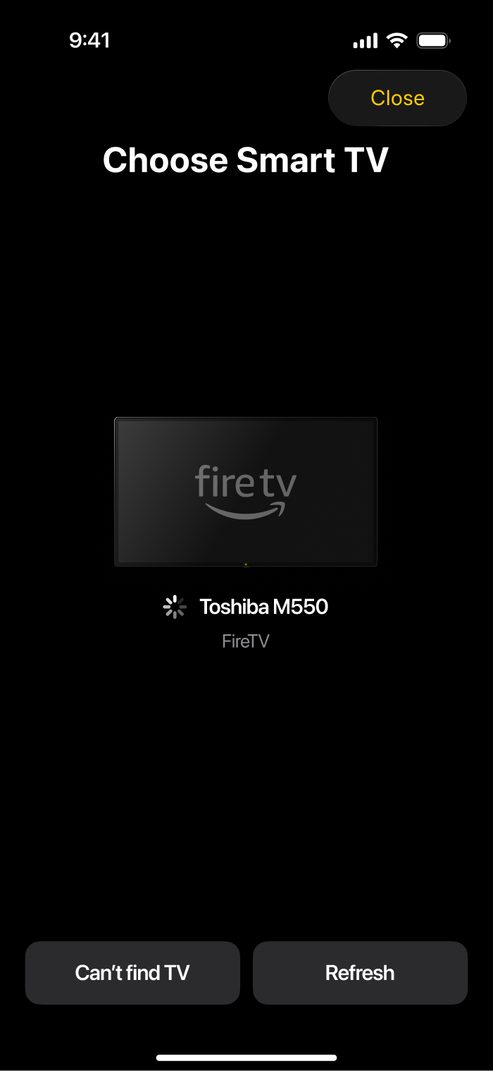 Select your Fire TV in TVRem