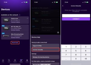 Manually adding a device Manually adding a device