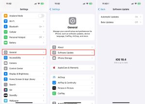 Checking software updates on iPhone Checking software updates on iPhone