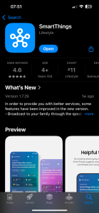 Download SmartThings from the App Store Download SmartThings from the App Store