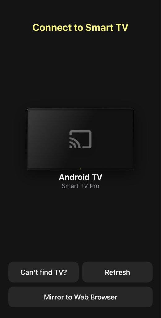 Tap on your TV device in DoCast Tap on your TV device in DoCast