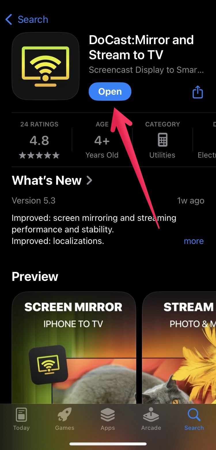 Download DoCast from the App Store on iPhone Download DoCast from the App Store on iPhone