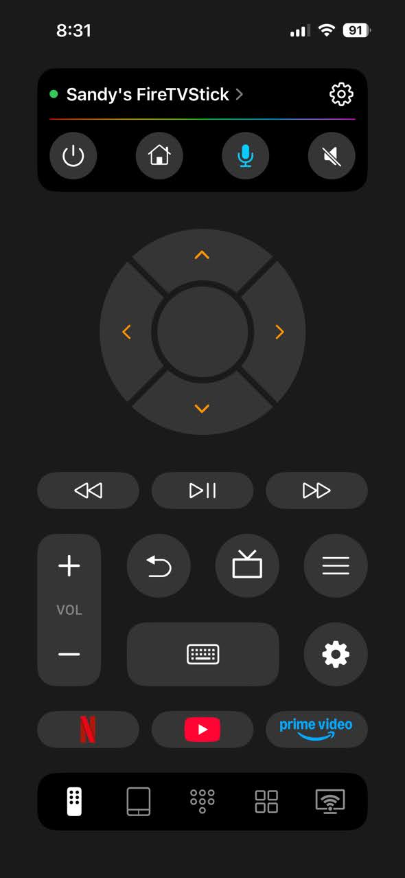 TVRem - universal TV remote app on iOS