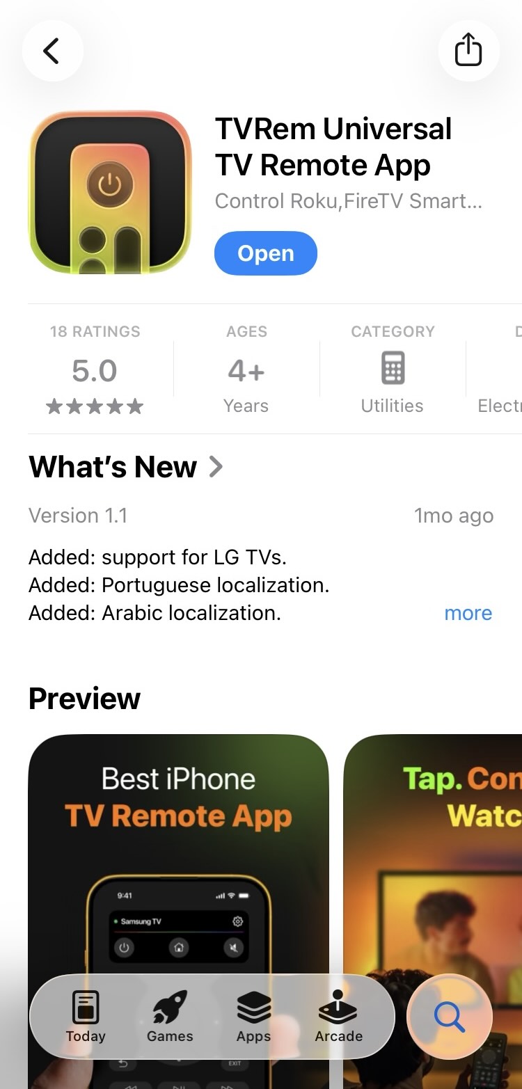 Download TVRem from the App Store Download TVRem from the App Store