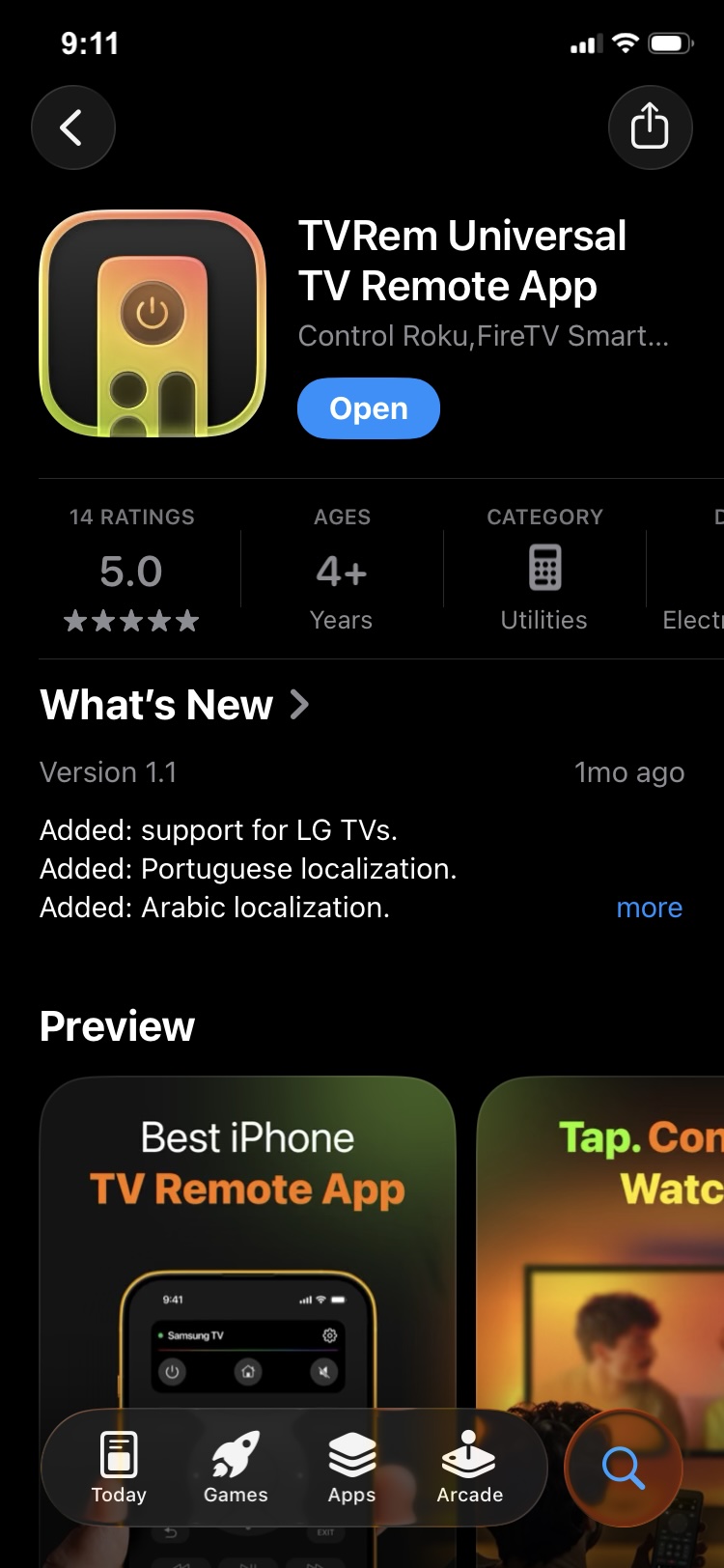 Download TVRem from the App Store Download TVRem from the App Store